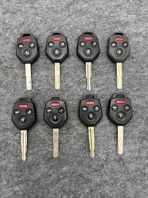 LOT OF 8 SUBARU OEM 4 Button Key Fobs Black - Image 1 of 4