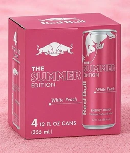 The Summer Edition White Peach Red Bull 12oz Case Of 4 - Picture 1 of 4
