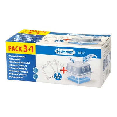 HUMYDRY® Humydry Luftentfeuchter Feuchtigkeitsabsorber Basic - 1 x Gerät + 3 x Beutel