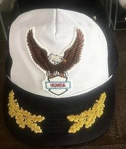 Vintage Honda Motorcycle Mesh Trucker Baseball Rope Hat Cap Snapback Cap Hat - Picture 1 of 6