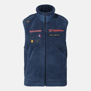 DESCENTE MENS SWISS SKI SHERPA FLEECE VEST SQ423SVEO2 NAVY M-3XL ASIAN FIT - Picture 1 of 13