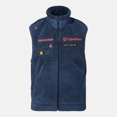 DESCENTE MENS SWISS SKI SHERPA FLEECE VEST SQ423SVEO2 NAVY M-3XL ASIAN FIT - Image 1 of 4