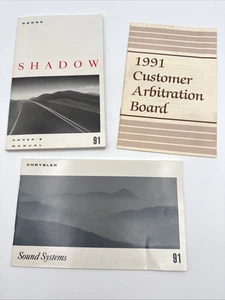 1991 Dodge Shadow Owners Manual SOUND SYSTEM Guide Factory Book OEM - Picture 1 of 5