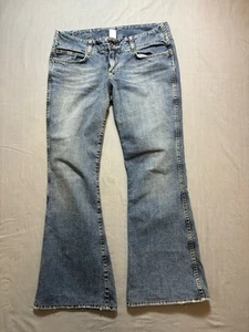 VTG Lucky Brand Jeans Womens 10 Blue Supreme Boot Flare Low Rise Stretch USA - Picture 1 of 8