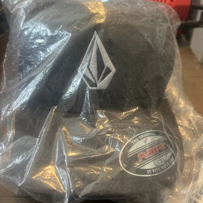 Volcom Flexfit Dri-fit Full Stone Dark Heather 3D Logo Hat Cap New! L/XL - Image 1 of 4