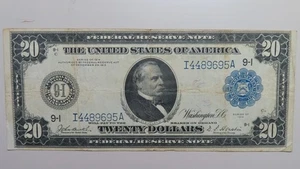 1914 $20 Federal Reserve Note Minneapolis, Grover Cleveland - Picture 1 of 2