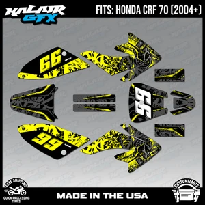 Graphics Kit for Honda CRF70 All Years CRF 70 CRF-70 Revolt Series - Yellow - Picture 1 of 4
