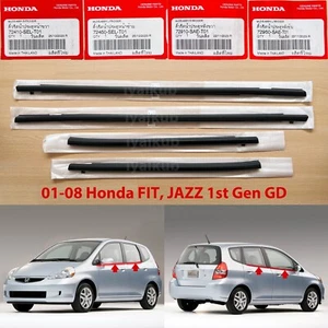 01-08 Genuine Honda FIT JAZZ GD 1st gen door belt line weatherstrip rubber seal - Picture 1 of 8