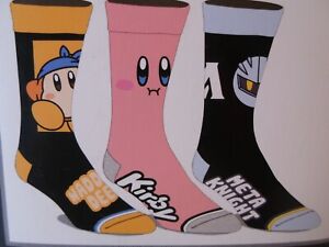 Men’s Crew Socks 3 Pair Size 8-12 Nintendo Kirby Brand NEW