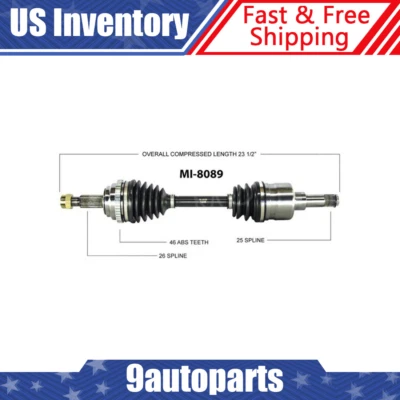 Junta CV eje delantero izquierdo neón para Chrysler PT Cruiser 2003-2009/2000-2005 Foto 1 de 4