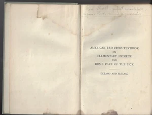 American Red Cross Text Book on Elementary Hygiene & homecare of the sick 1914 - Picture 1 of 12