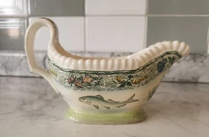 Vintage 1930's Rare COPELAND SPODE ~ England - Avon Fish Design Gravy Boat - Picture 1 of 10