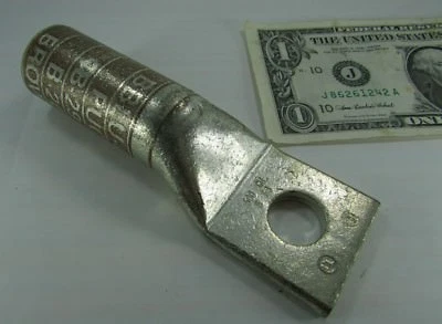 Penn-Union Copper Electrical Crimp Lugs, 500 MCM 5/8" Stud Brown Die BBLU-050S - Image 1 of 4