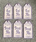 6 Eat Me/drink Me - Alice In Wonderland Gift Tags Party/ Wedding Decorations