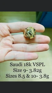 GoldNMore: 18 Karat Gold Men’s Ring #20 - Picture 1 of 1