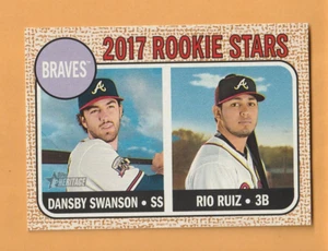 Dansby Swanson Atlanta Braves 2017 Topps Heritage #76 RC Rookie Vanderbilt 8P - Picture 1 of 2
