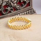 18k Yellow Gold Plated Crown Band Ring Women's Fashion Minimal Rings Jewelry