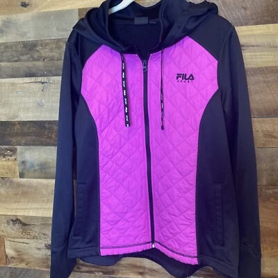Chaqueta Fila Para Mujer Talla L Color Block Negro Y Rosa Foto 1 de 4
