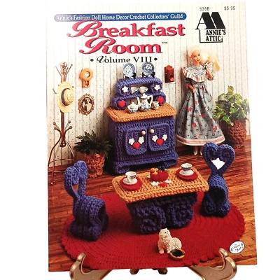Vtg Annie's Fashion Doll Home Decor Crochet Pattern "Breakfast Room" Volume VIII - Image 1 of 3
