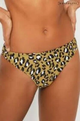 FONDO DE BIKINI DE ALMACÉN DE ANIMALES ARTÍSTICOS Estampado de leopardo ~ TALLA 14 *NUEVO* Foto 1 de 4