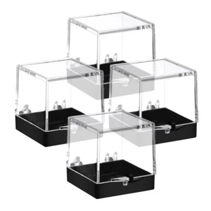 4 Stück Mustervitrine transparent Mineralvitrine Kunststoffhalter - Bild 1 von 12