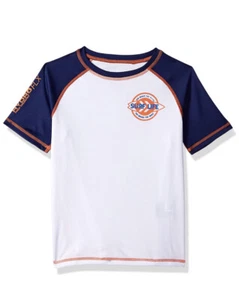 Free Country Boys Rash Guard Swim Top Crew Neck Short Sleeves UPF 50 Sz M 5-6  - Picture 1 of 3