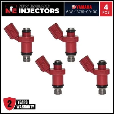 Восстановленный оригинальный производитель Yamaha 4-тактный 75-115 л.с. топливный инжектор набор из 4 6D8-13761-00-00 05+ - Изображение 1 из 4