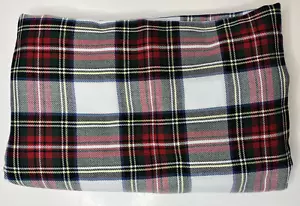 Waterford Fine Linens Stewart Christmas Plaid Tablecloth Red Green 70"x126" - Picture 1 of 5