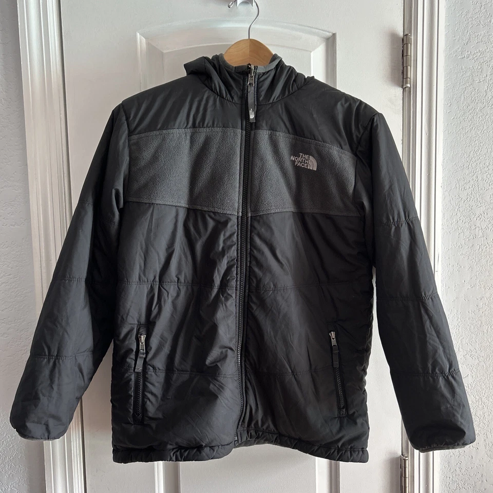 The North Face Boys Ski Winter Jacket Hooded Reversible Zip Long Sleeve L 14/16 - Image 1 of 4