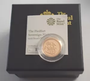 More details for 2017 rm george and the dragon piedfort sovereign proof gold coin agw 15.98 g
