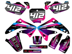 2003-2013 Cr 85 Oleada Rosa Senge Gráficos Kit Compatible Con Honda - Photo 1/10