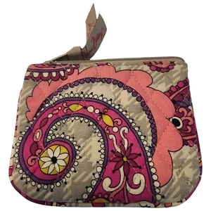 Vera Bradley Reißverschluss Geldbörse - Paisley trifft Karomuster im Ruhestand neu ohne Etikett - Bild 1 von 9