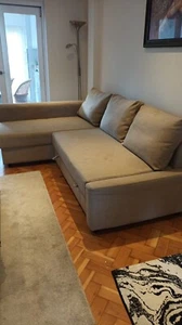 pick up Excellent condition Holmsund Ikea 3 Seater Corner Sofa Bed beige - Picture 1 of 5