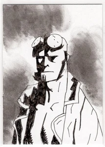2025 Hellboy 1/1 Custom Sketch Card Autograph By GARY SHIPMAN - Picture 1 of 2