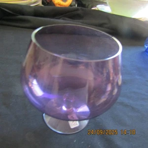 Retro Erica Sweden Purple Art Glass Brandy Balloon Glass - Picture 1 of 8