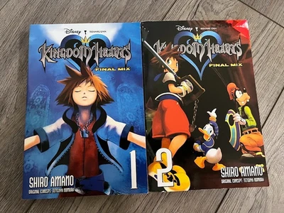 Kingdom Hearts Final Mix Volume 1 & 2 Manga Yen Press Shiro Amano [English] - Image 1 of 4