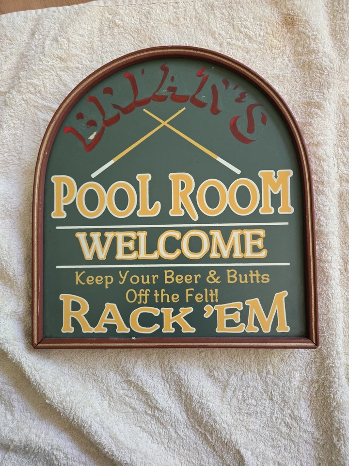 Letrero de sala de billar Bryan's 12x12 pulgadas Foto 1 de 4