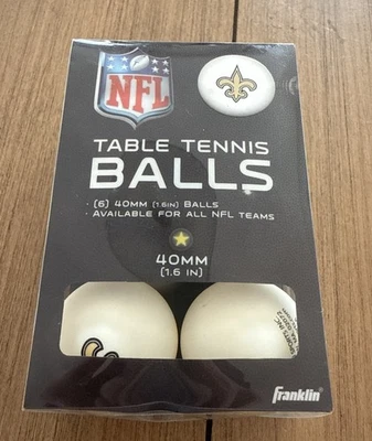 New Orleans Saints Table Tennis Ping Pong Balls Set Of 6 - Image 1 of 2