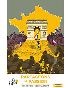  2017 Tour de France (104th Edition) Advertising Poster - 8x10 Color Photo