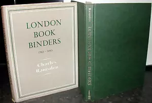 LONDON BOOK BINDERS 1780-1840 Charles Ramsden ills 18th 19th Century BOOKBINDING - Bild 1 von 1