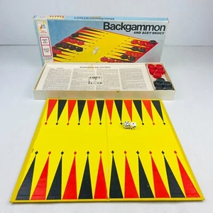Backgammon and Acey-Deucy 1973 Board Game by Milton Bradley Complete RARE - Picture 1 of 10