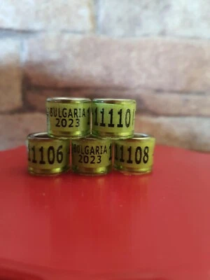 5 Brieftaubenringe 2023 BG Taubenringe FCI Eigentumszertifikat Ring Bulgarien - Bild 1 von 3