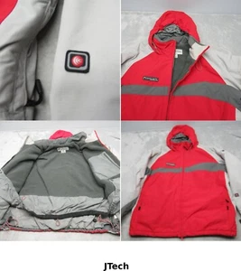 Columbia Convert Jacket Mens XL Red Colorblock Fleece Lined Insulated Full Zip - Picture 1 of 20