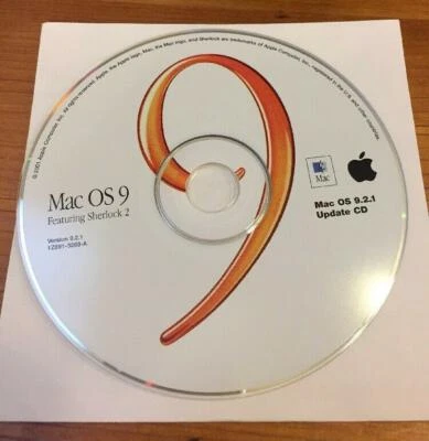 Mac Macintosh OS 9 Sherlock 2 Update CD Software Install Disc 9.2.1 Vintage 2001 - Image 1 of 3