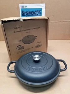 nuovva enameled Cast Iron Casserole Pot, 30cm, 3Ltr, J817. - Picture 1 of 6