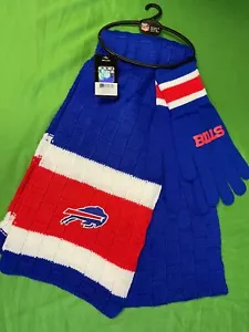Guanti e sciarpa NFL Buffalo Bills 2 pz cavi lavorati a maglia set regalo nuovi con etichette - Foto 1 di 3