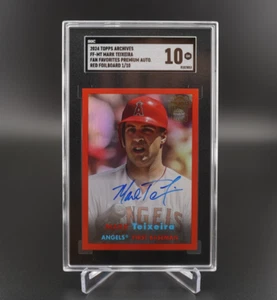 2024 Topps Archives Fan Favorite Premium Auto Mark Teixeira | #1/10 SGC 10 POP 1 - Picture 1 of 6
