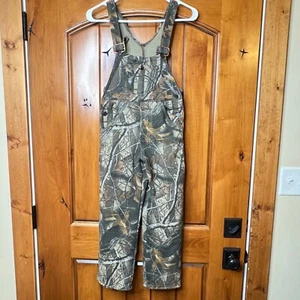 Camo Overalls Fleece Lined Youth Medium Realtree Hardwoods Vintage Hunting - Picture 1 of 14
