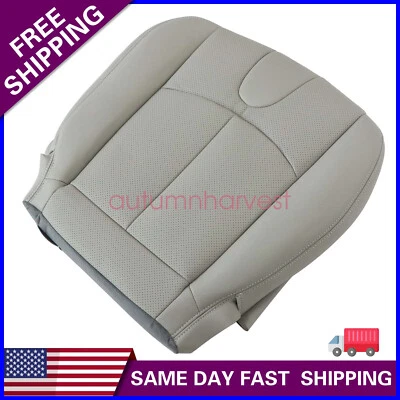 For 2008-2013 Infiniti G37 Front Driver Side Bottom Perf Leather Seat Cover Gray - Image 1 of 4