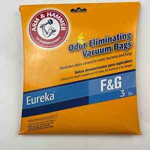 Arm & Hammer Odor Eliminating  Vacuum Bags, Eureka F & G, New in Box, 3 Bags